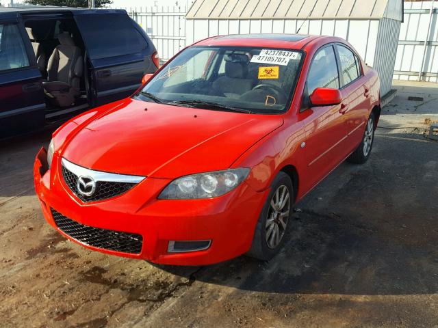 JM1BK32F371678039 - 2007 MAZDA 3 I RED photo 2