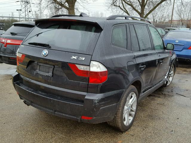 WBXPC93477WF29578 - 2007 BMW X3 3.0SI BLACK photo 4