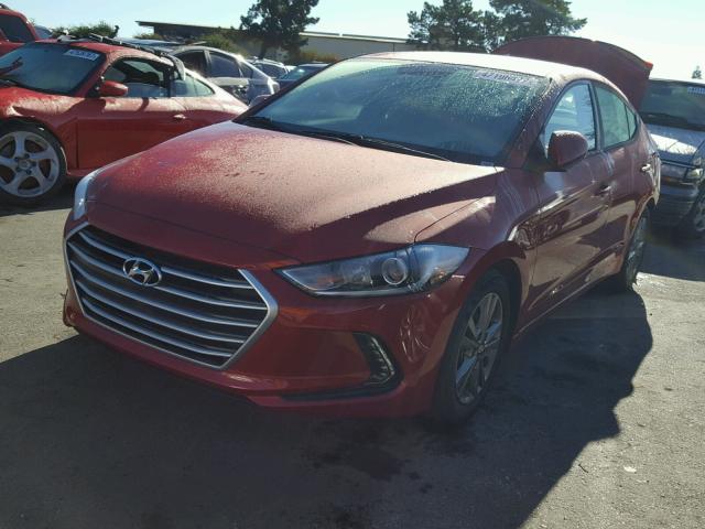 5NPD84LF4HH015956 - 2017 HYUNDAI ELANTRA SE RED photo 2