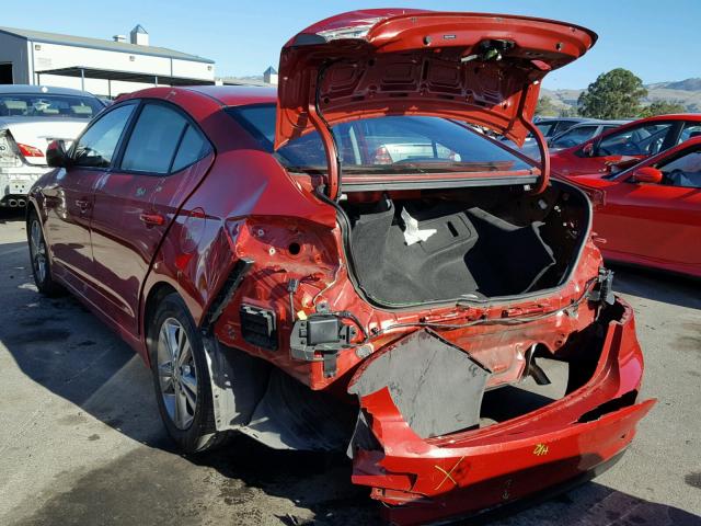 5NPD84LF4HH015956 - 2017 HYUNDAI ELANTRA SE RED photo 3