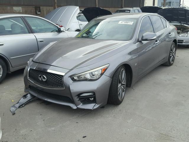 JN1BV7APXEM684167 - 2014 INFINITI Q50 BASE Сірий фото 2