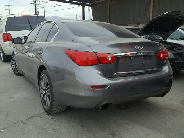 JN1BV7APXEM684167 - 2014 INFINITI Q50 BASE Сірий фото 3