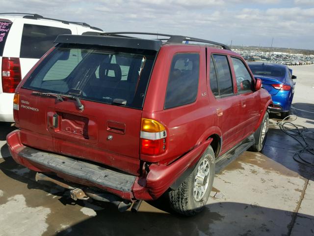 4S2CK58W4W4322871 - 1998 ISUZU RODEO S RED photo 4