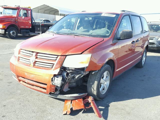 2D8HN44H88R801905 - 2008 DODGE GRAND CARA ORANGE photo 2