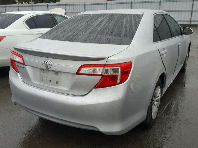 4T4BF1FK6CR174403 - 2012 TOYOTA CAMRY BASE SILVER photo 4