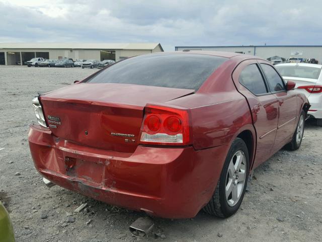 2B3CK3CV3AH178418 - 2010 DODGE CHARGER SX RED photo 4