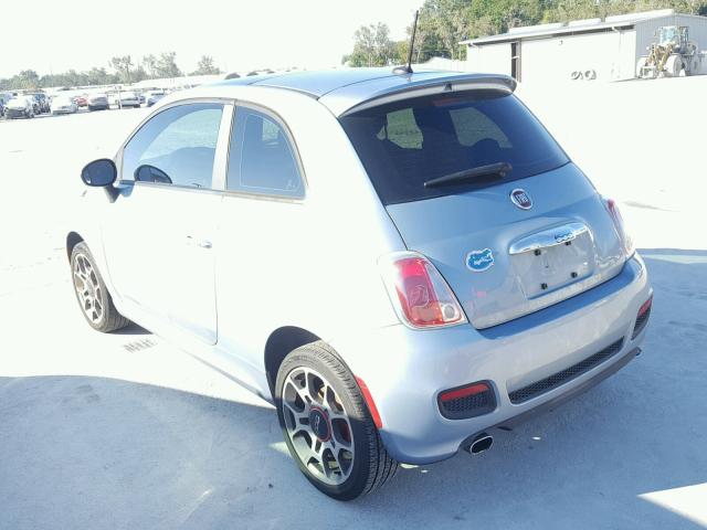 3C3CFFBR7DT515892 - 2013 FIAT 500 SPORT BLUE photo 3