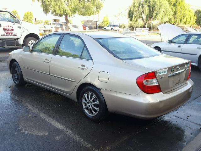 JTDBE32K120028743 - 2002 TOYOTA CAMRY LE TAN photo 3