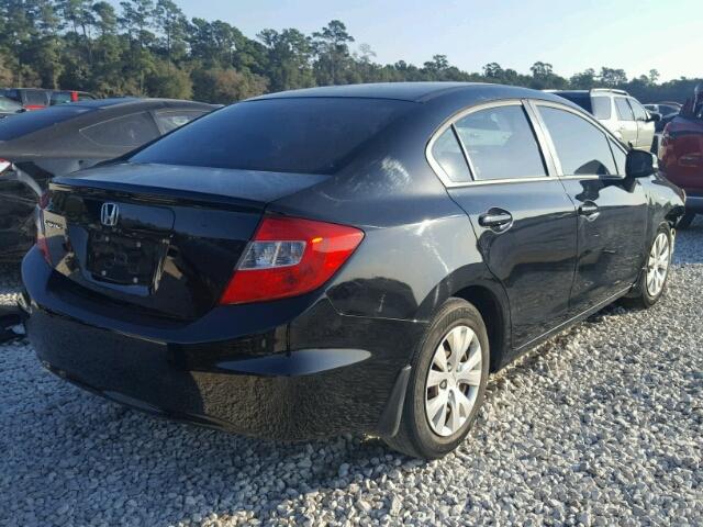 2HGFB2F55CH321598 - 2012 HONDA CIVIC LX BLACK photo 4