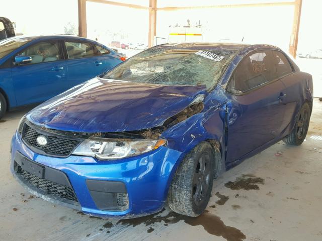 KNAFU6A26A5182127 - 2010 KIA FORTE EX BLUE photo 2