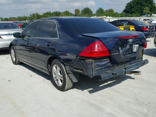 1HGCM56746A087926 - 2006 HONDA ACCORD EX BLUE photo 3