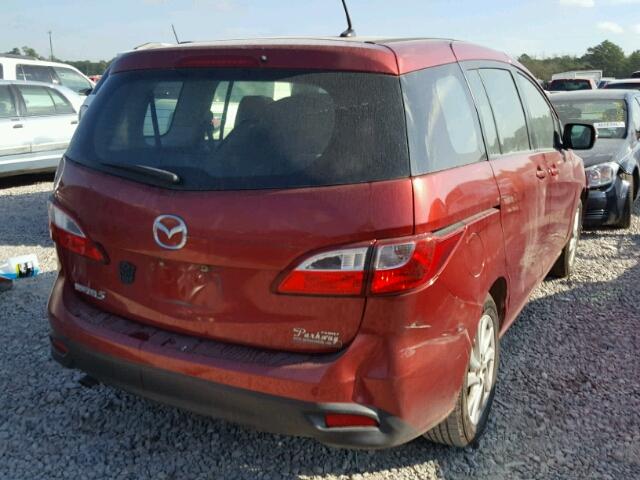 JM1CW2BL3D0162726 - 2013 MAZDA 5 RED photo 4