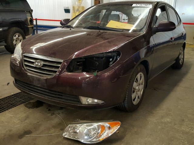 KMHDU46D18U548645 - 2008 HYUNDAI ELANTRA GL PURPLE photo 2