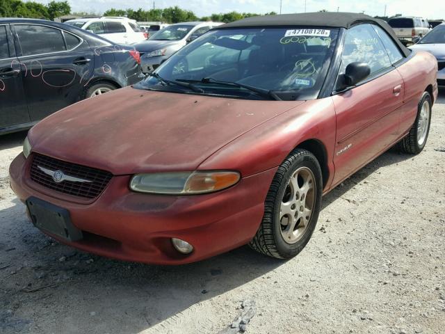 3C3EL55H9XT602969 - 1999 CHRYSLER SEBRING JX RED photo 2