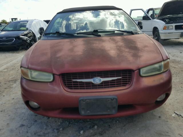 3C3EL55H9XT602969 - 1999 CHRYSLER SEBRING JX RED photo 9