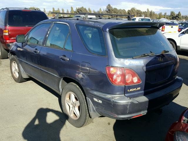 JT6HF10U3X0008234 - 1999 LEXUS RX 300 BLUE photo 3