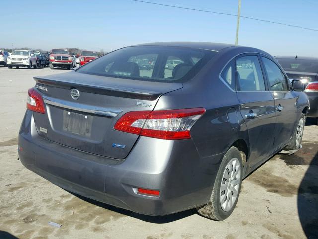 3N1AB7AP5FY346842 - 2015 NISSAN SENTRA S GRAY photo 4