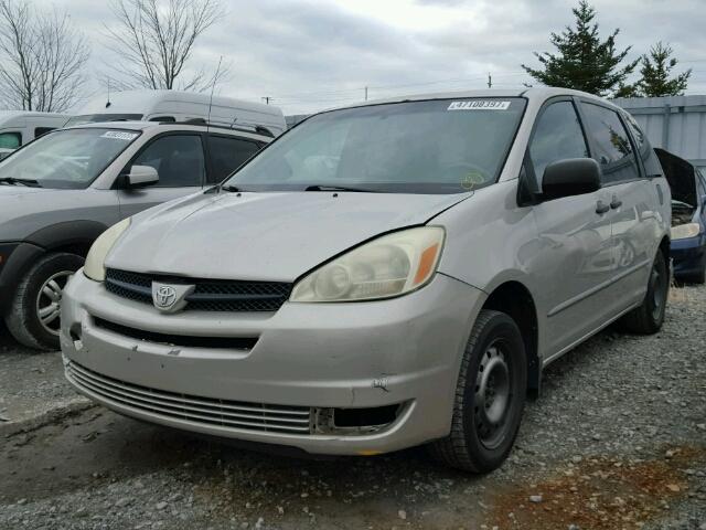 5TDZA29C34S090194 - 2004 TOYOTA SIENNA CE BEIGE photo 2