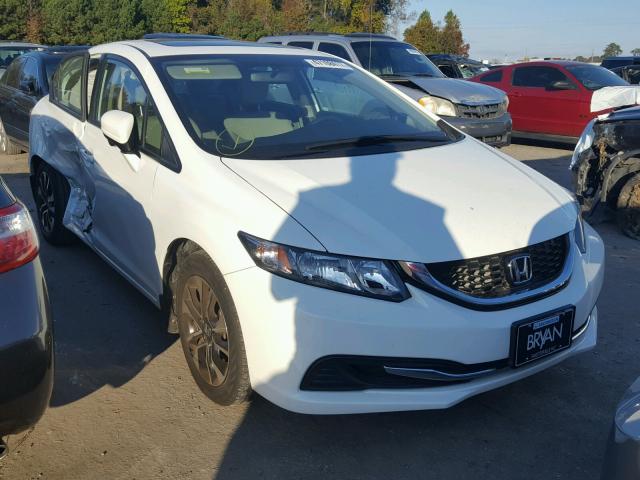 19XFB2F81EE085653 - 2014 HONDA CIVIC EX WHITE photo 1