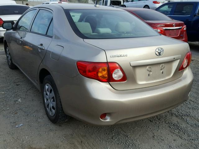 1NXBU40E39Z050537 - 2009 TOYOTA COROLLA BA GOLD photo 3