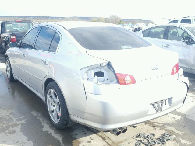 JNKCV51E86M501109 - 2006 INFINITI G35 SILVER photo 3