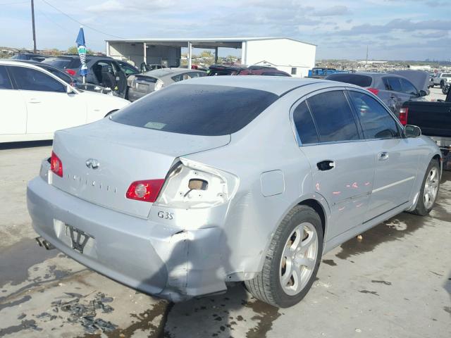 JNKCV51E86M501109 - 2006 INFINITI G35 SILVER photo 4