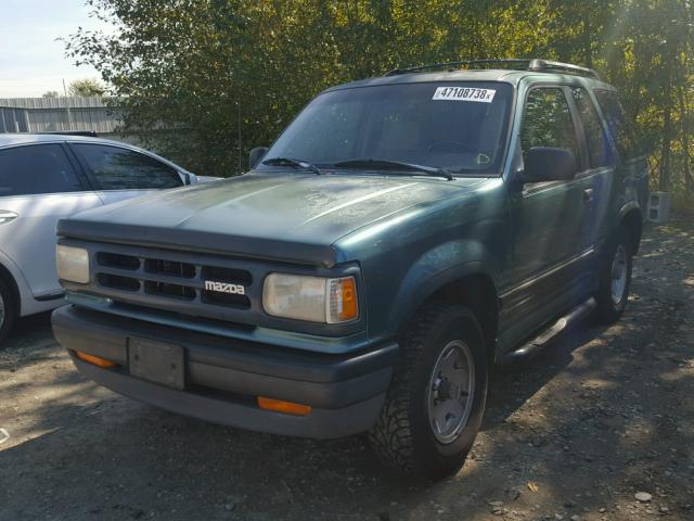 4F2CU44X2PUM02976 - 1993 MAZDA NAVAJO LX GREEN photo 2