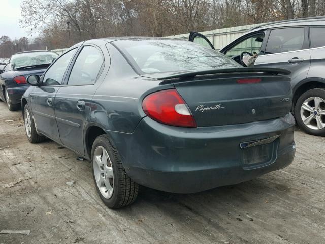 1P3ES46C11D113880 - 2001 PLYMOUTH NEON BASE 绿色 照片 3