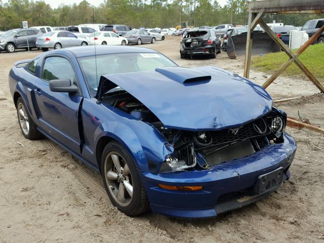 1ZVHT82H075269248 - 2007 FORD MUSTANG GT BLUE photo 1