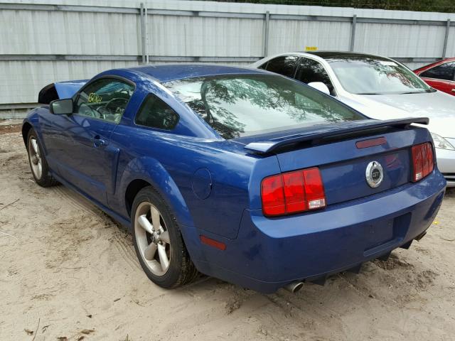 1ZVHT82H075269248 - 2007 FORD MUSTANG GT BLUE photo 3