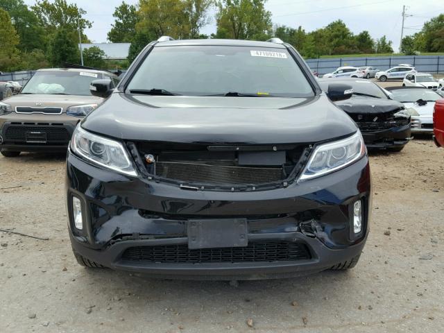 5XYKT3A61EG508385 - 2014 KIA SORENTO LX BLACK photo 9