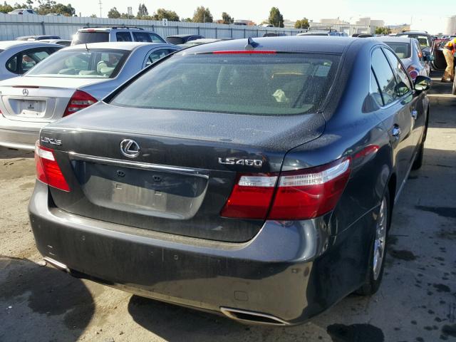 JTHBL46F775037108 - 2007 LEXUS LS 460 GRAY photo 4