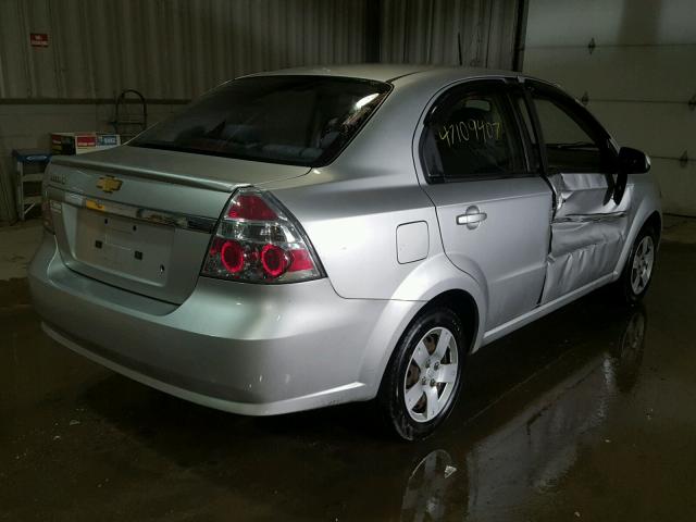 KL1TD5DE6BB187571 - 2011 CHEVROLET AVEO LS SILVER photo 4