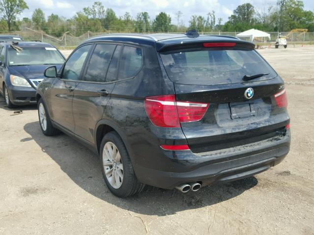 5UXWX9C32H0T21158 - 2017 BMW X3 XDRIVE2 BLACK photo 3