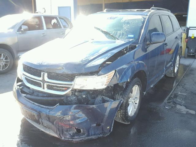 3C4PDCBG4FT712988 - 2015 DODGE JOURNEY SX BLUE photo 2