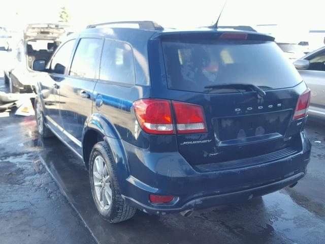 3C4PDCBG4FT712988 - 2015 DODGE JOURNEY SX BLUE photo 3