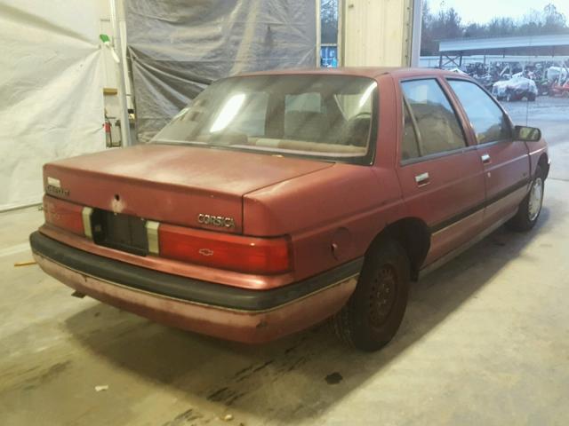 1G1LT5112JY663378 - 1988 CHEVROLET CORSICA BURGUNDY photo 4