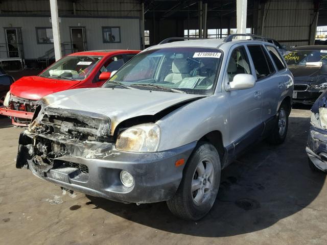 KM8SC73D75U922445 - 2005 HYUNDAI SANTA FE G SILVER photo 2