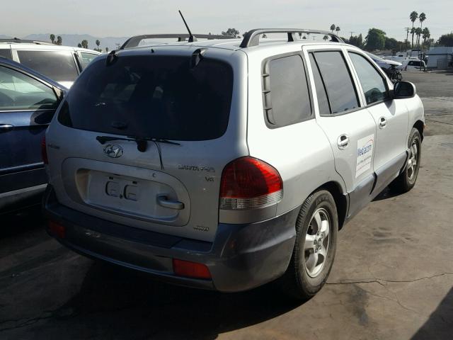 KM8SC73D75U922445 - 2005 HYUNDAI SANTA FE G SILVER photo 4