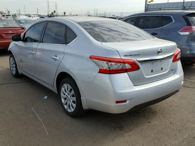 3N1AB7AP5EY264849 - 2014 NISSAN SENTRA S SILVER photo 3