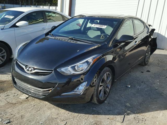 5NPDH4AE3EH491640 - 2014 HYUNDAI ELANTRA SE BLACK photo 2