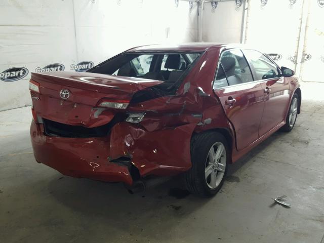 4T1BF1FK8EU784722 - 2014 TOYOTA CAMRY L RED photo 4