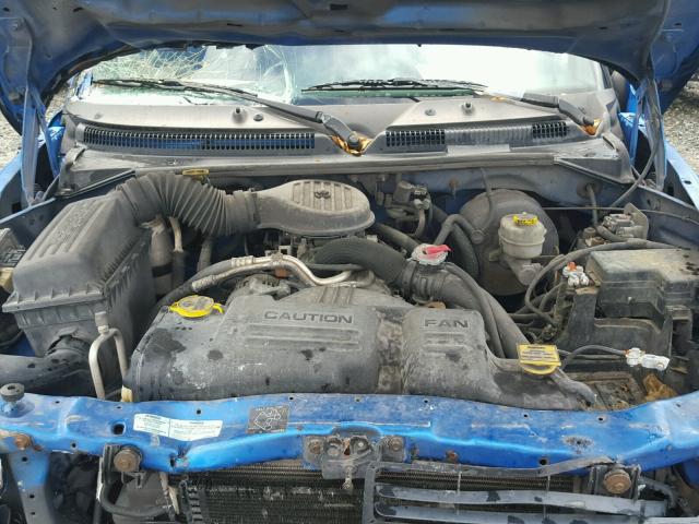 1B7GL2AXXYS634610 - 2000 DODGE DAKOTA QUA BLUE photo 7