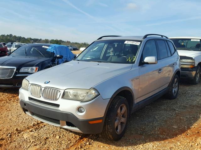 WBXPC93458WJ08005 - 2008 BMW X3 3.0SI SILVER photo 2
