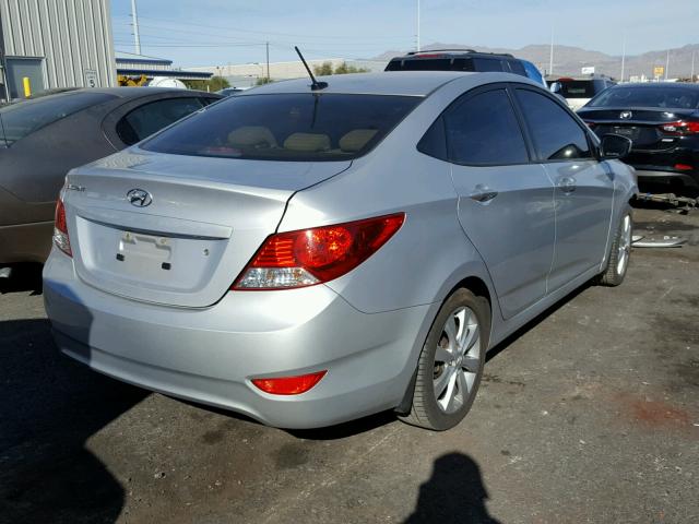 KMHCU4AE9CU136798 - 2012 HYUNDAI ACCENT GLS SILVER photo 4