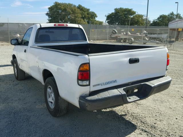 5TBJN32142S302512 - 2002 TOYOTA TUNDRA WHITE photo 3