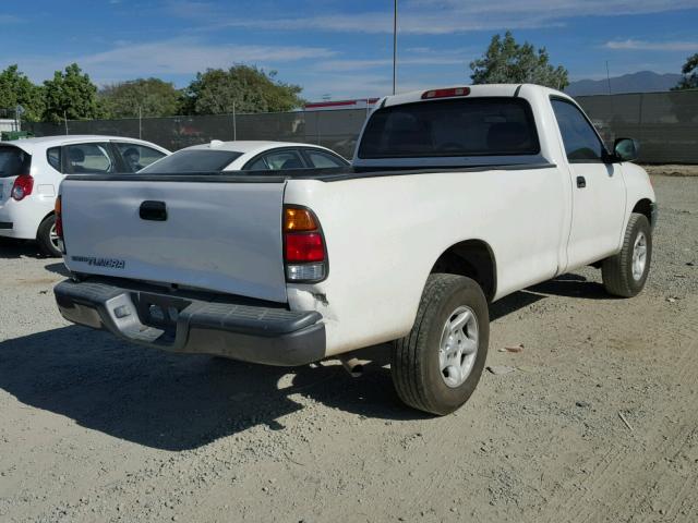 5TBJN32142S302512 - 2002 TOYOTA TUNDRA WHITE photo 4