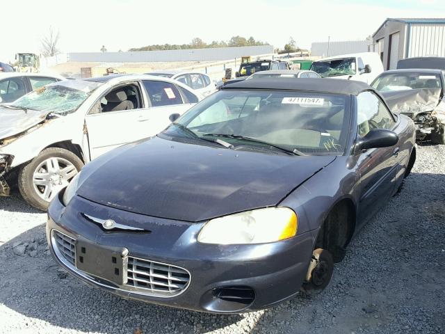 1C3EL45X23N563704 - 2003 CHRYSLER SEBRING LX BLUE photo 2