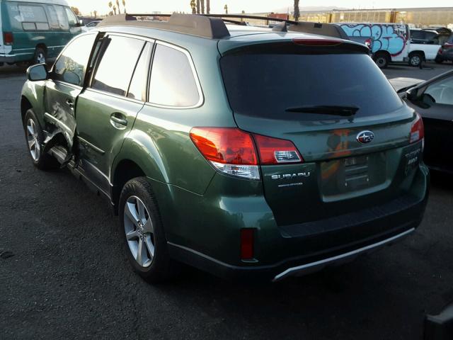 4S4BRBKC4D3222767 - 2013 SUBARU OUTBACK 2. GREEN photo 3