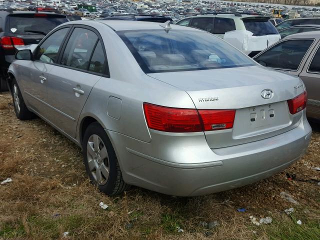 5NPET46C29H536616 - 2009 HYUNDAI SONATA GLS SILVER photo 3